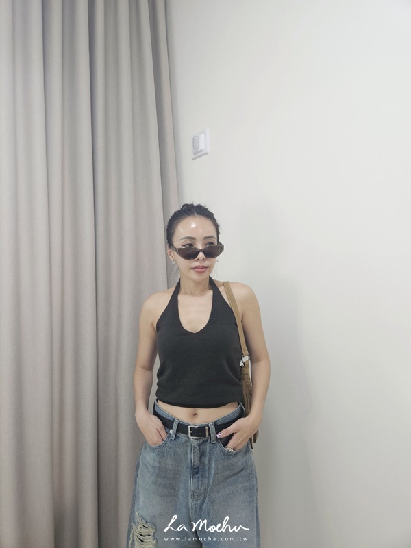 掛脖微羊毛美背背心
